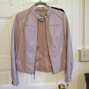 Spring Faux Leather Jacket